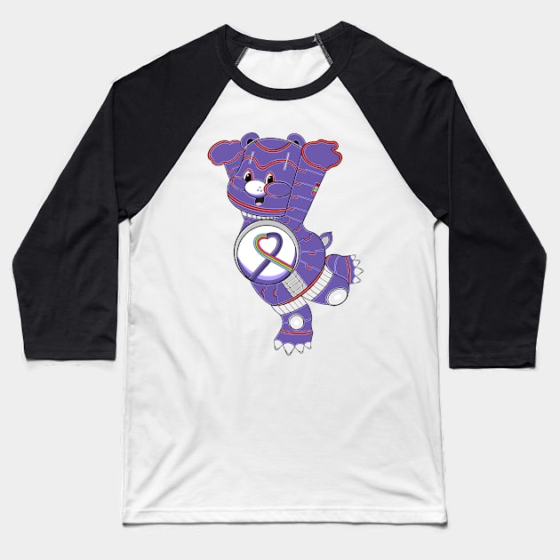 mecha cyborg purple care bear Baseball T-Shirt by ryroxtoons